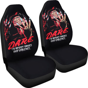 Freddy Krueger Dare To Resist Drug And Violence Car Seat Covers Universal Fit 103530 - CarInspirations