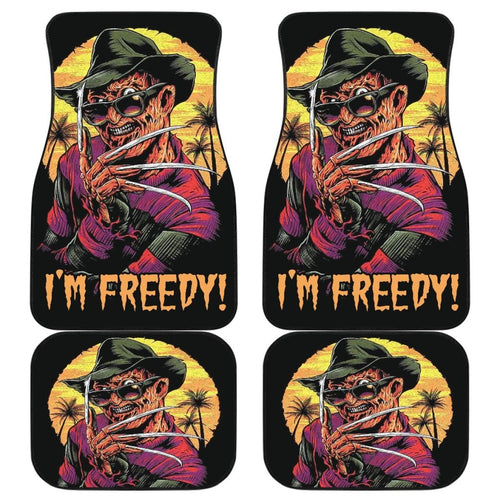 Freddy Krueger I’m Freddy Car Floor Mats Movie Fan Gift Universal Fit 103530 - CarInspirations