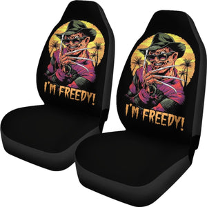 Freddy Krueger I’m Freddy Car Seat Covers Movie Fan Gift Universal Fit 103530 - CarInspirations