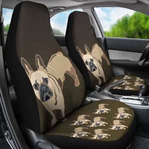 French Bulldog Cartoon Car Seat Cover Universal Fit 052512 - CarInspirations