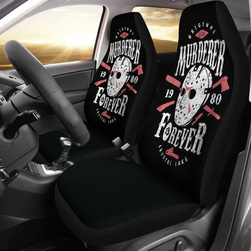 Friday The 13th Jason Voorhees Art Car Seat Covers Movie Fan Gift Universal Fit 103530 - CarInspirations