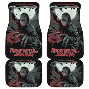 Friday The 13th Jason Voorhees Nothing This Evil Never Dies Car Floor Mats Universal Fit 103530 - CarInspirations