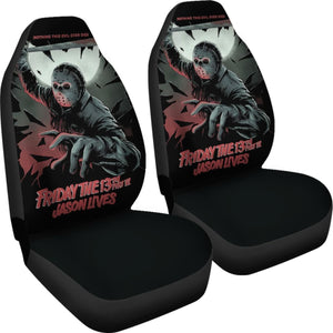 Friday The 13th Jason Voorhees Nothing This Evil Never Dies Car Seat Covers Universal Fit 103530 - CarInspirations