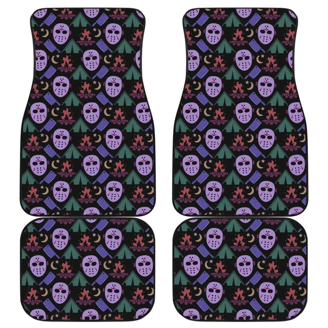 Friday The 13th Jason Voorhees Pattern Car Floor Mats Movie Universal Fit 103530 - CarInspirations