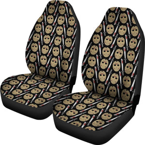 Friday The 13th Jason Voorhees Pattern Car Seat Covers Movie Universal Fit 103530 - CarInspirations