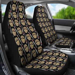 Friday The 13th Jason Voorhees Pattern Car Seat Covers Movie Universal Fit 103530 - CarInspirations