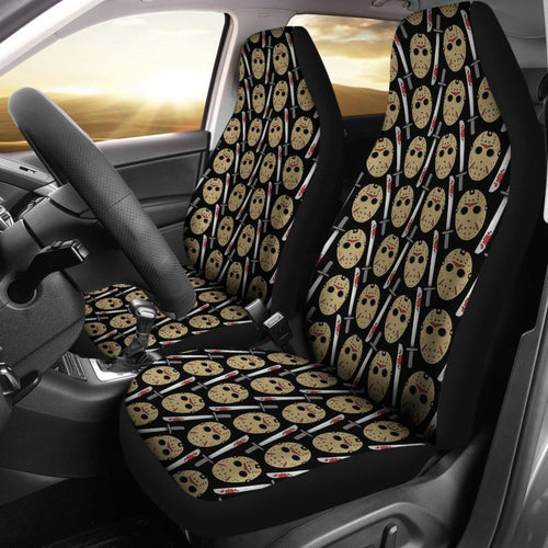 Friday The 13th Jason Voorhees Pattern Car Seat Covers Movie Universal Fit 103530 - CarInspirations