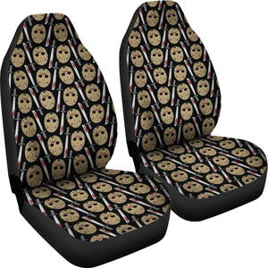 Friday The 13th Jason Voorhees Pattern Car Seat Covers Movie Universal Fit 103530 - CarInspirations