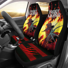 Load image into Gallery viewer, Horror Movie Car Seat Covers | Freddy Krueger Flaming In Fire Seat Covers Ci082721