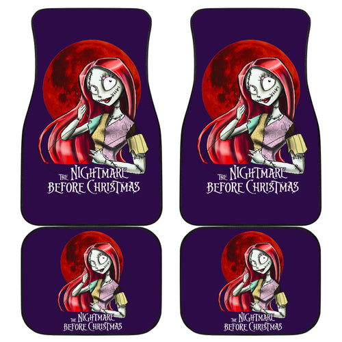 Nightmare Before Christmas Cartoon Car Floor Mats - Pretty Sally With Red Hair And Moon Car Mats Ci101505