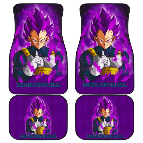 Vegeta Violet Dragon Ball Anime Yellow Car Floor Mats Unique Design Ci0814