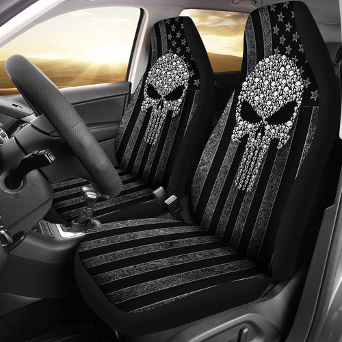 The Punisher American Flag Car Seat Covers Car Accessories Ci220819-03