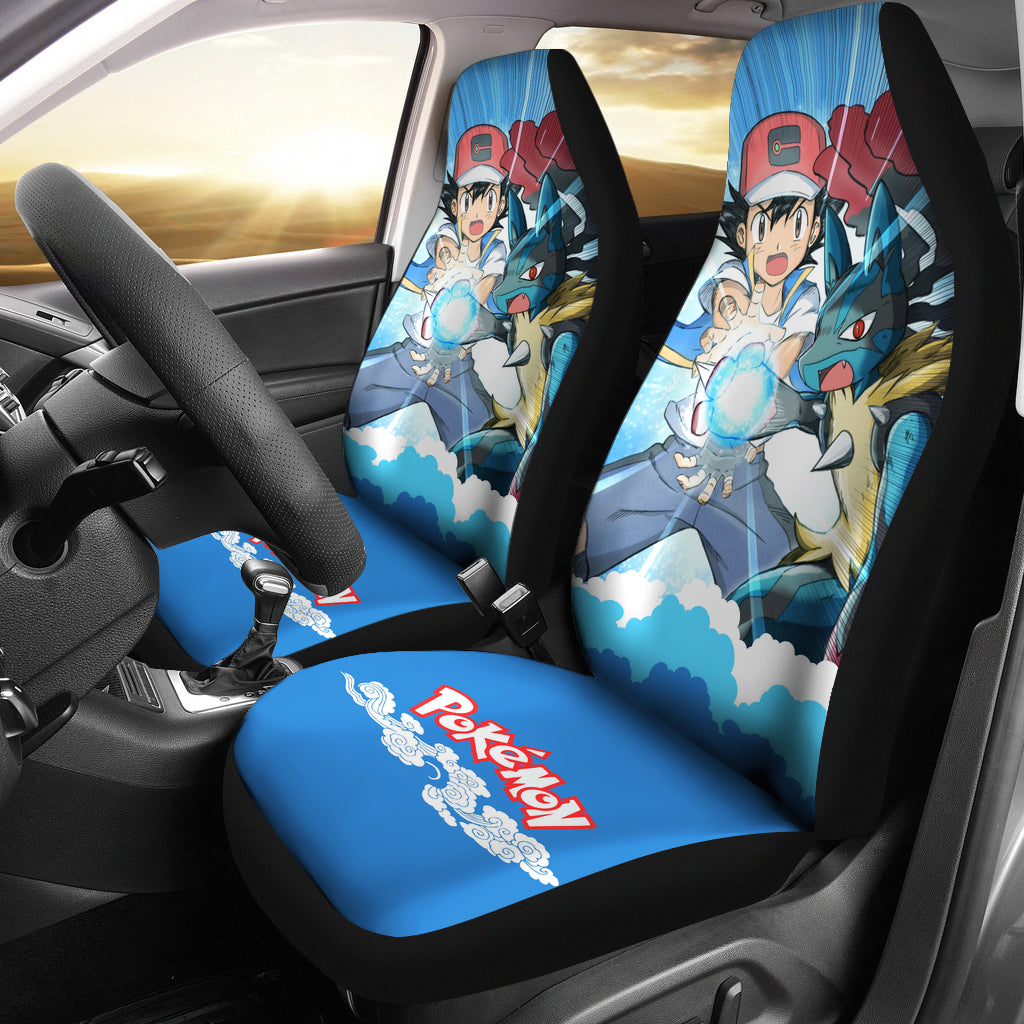 Anime Ash Ketchum Pikachu Pokemon Car Seat Covers Pokemon Car Accessorries Ci110204