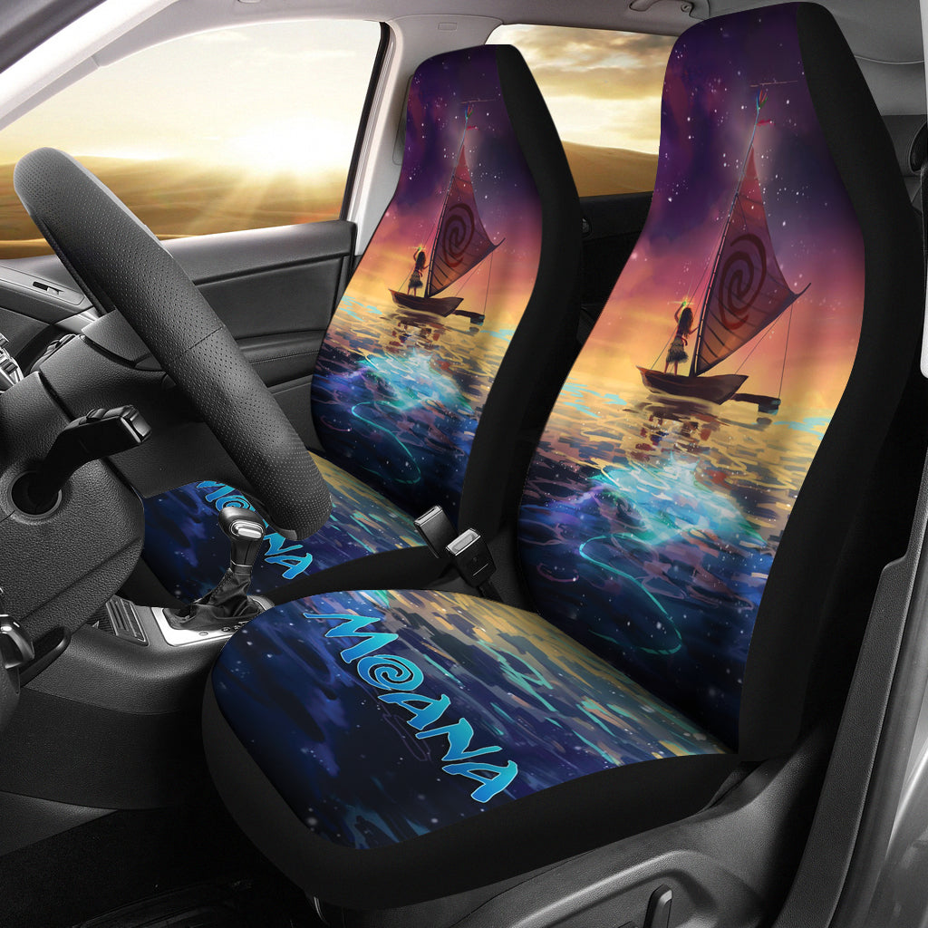 Moana Hawaiian Painting Car Seat Covers Car Accessories Ci221025-08