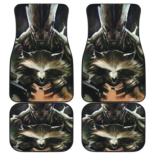 Groot And Rocket Guardians Of The Galaxy Car Floor Mats Movie Car Accessories Custom For Fans Ci22061410