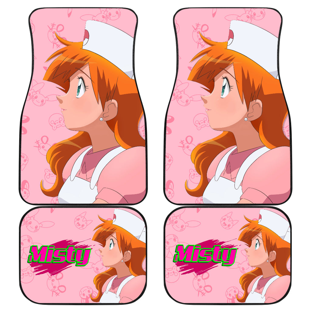 Pokemon Anime  Car Floor Mats - Pretty Nurse Kasumi Misty Pink Car Mats Ci111303
