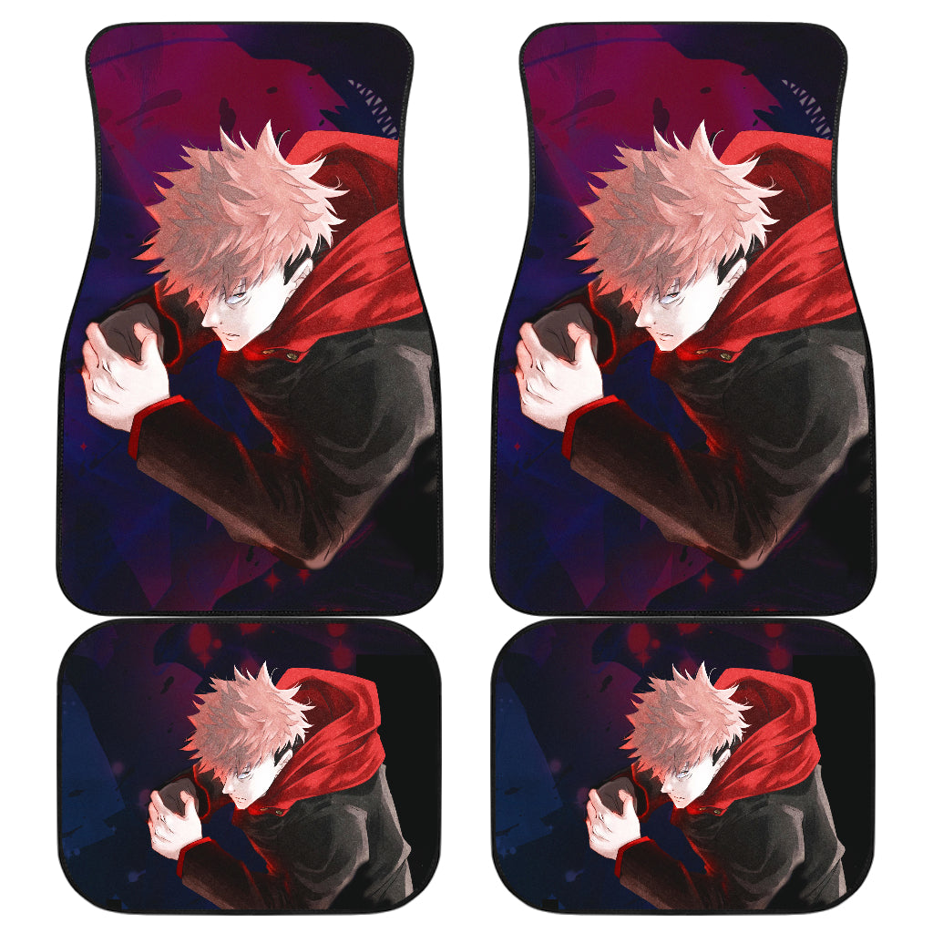 Yuji Itadori Car Floor Mats Jujutsu Kai Sen Anime Car Mats For Fan Ci0611