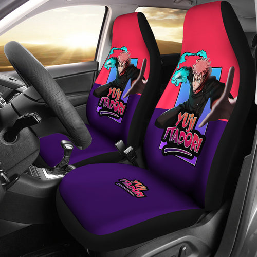 Yuji Itadori Car Seat Covers Fan Art Jujutsu KaiSen Anime Seat Covers Fan Gift Ci0712