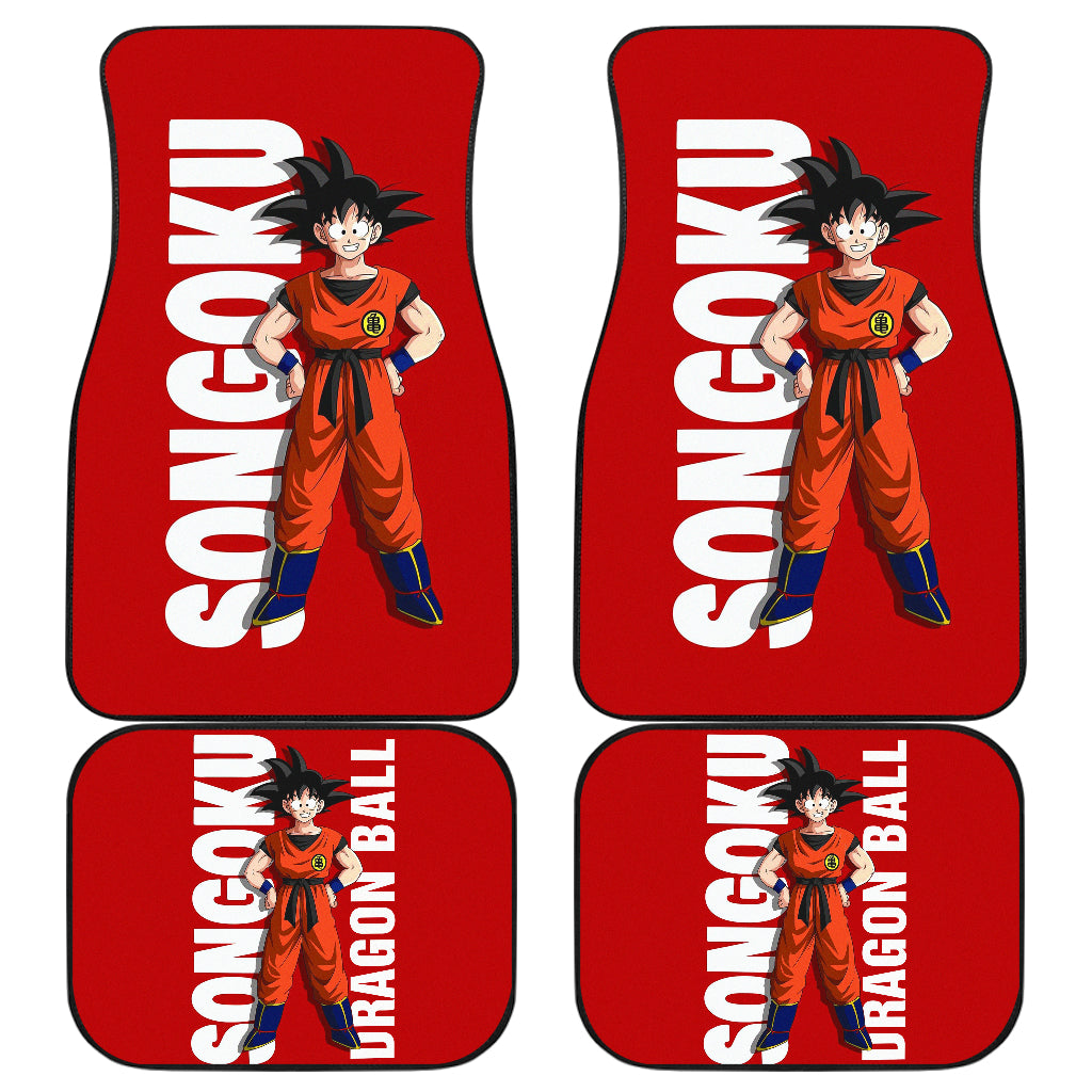 Dragon Ball Z Red Car Floor Mats Goku Anime Car Mats Ci0811