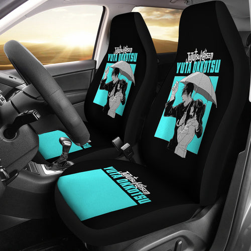 Yuta Okkotsu Couple Dark Pattern Car Seat Covers Jujutsu Kaisen Anime Seat Covers Ci70805