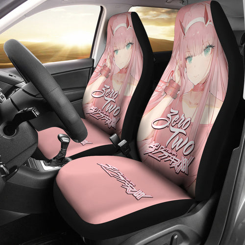 Zero Two Anime Girl Pink Car Seat Covers For Fans Ci0720