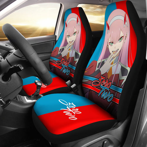 Zero Two Anime Girl Car Seat Covers Fan Gift Ci0717