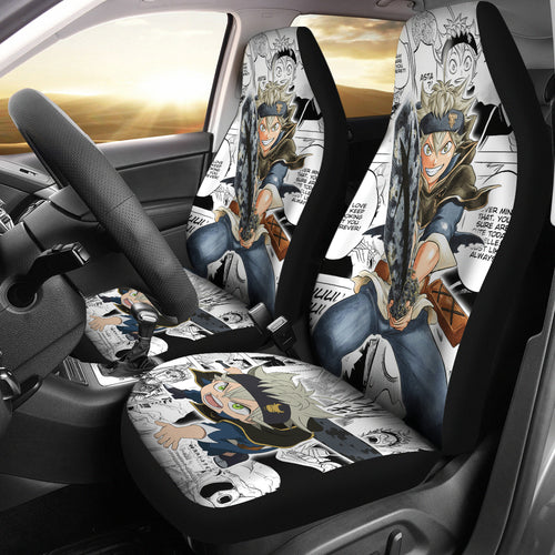 Black Clover Car Seat Covers Asta Black Clover Car Accessories Fan Gift Ci122103