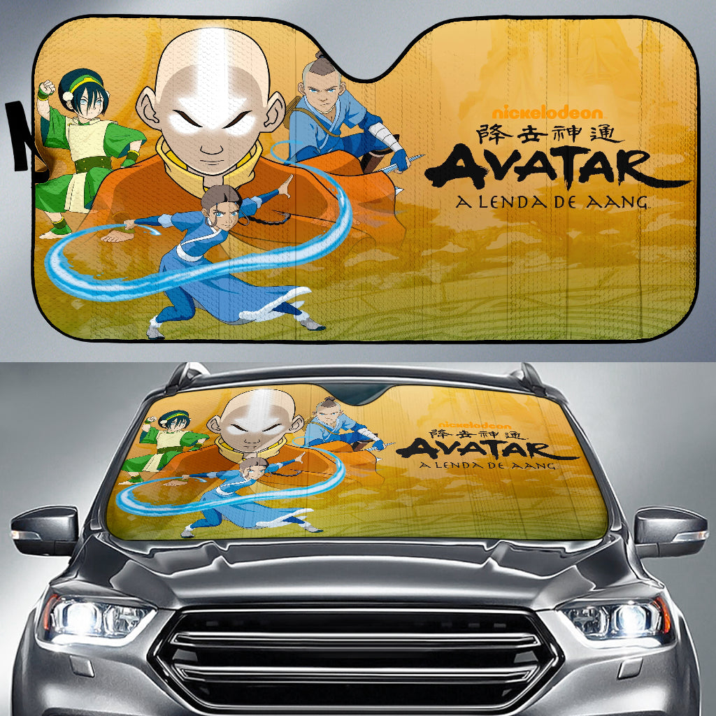 Avatar The Last Airbender Anime Auto Sunshade Avatar The Last Airbender Car Accessories Aang And Friends Ci121405