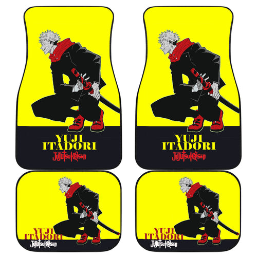 Yuji Itadori Yellow Car Floor Mats Jujutsu Kaisen Anime Car Mats Ci0709