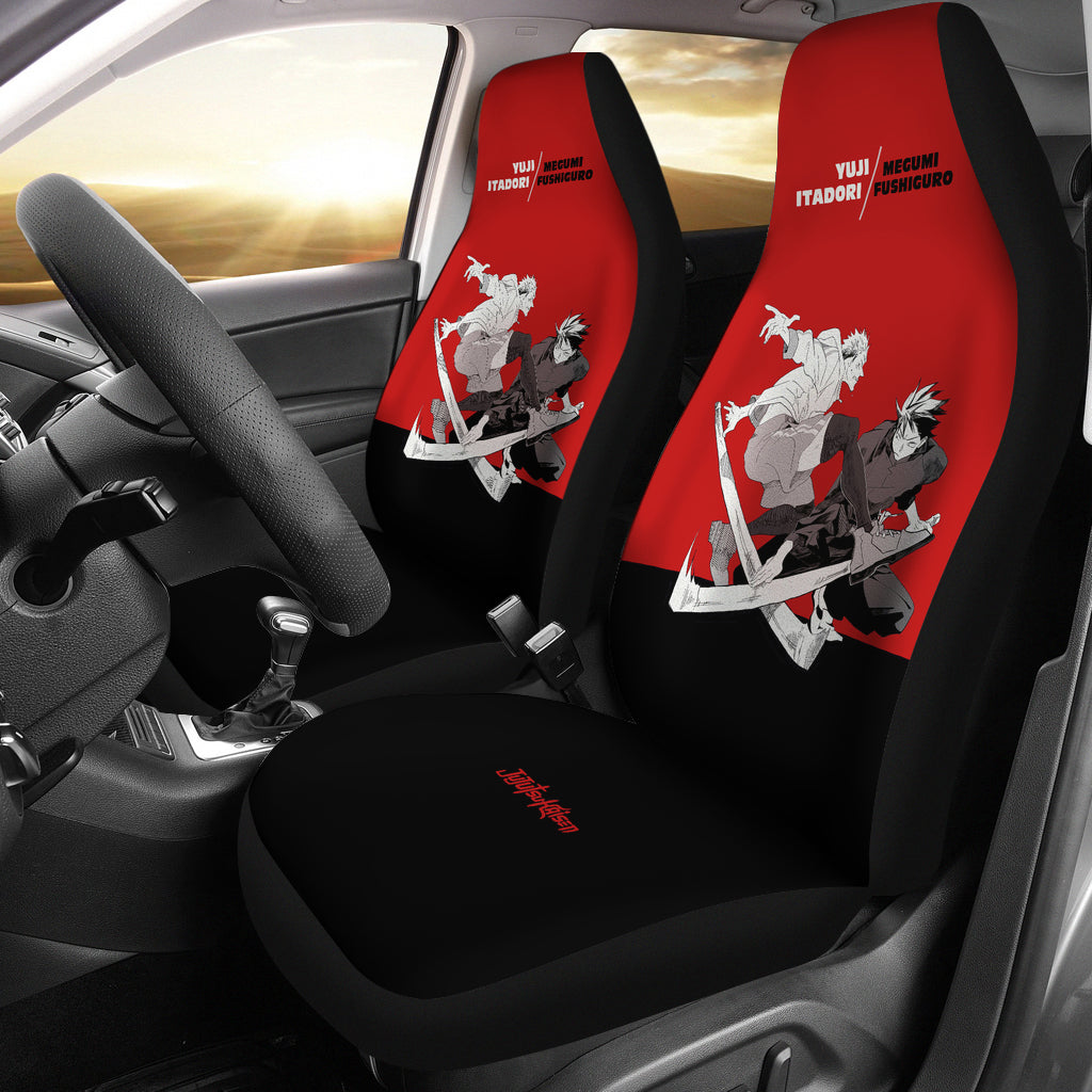 Yuji Itadori Car Seat Covers Fan Art Jujutsu KaiSen Anime Seat Covers Fan Gift Ci0631