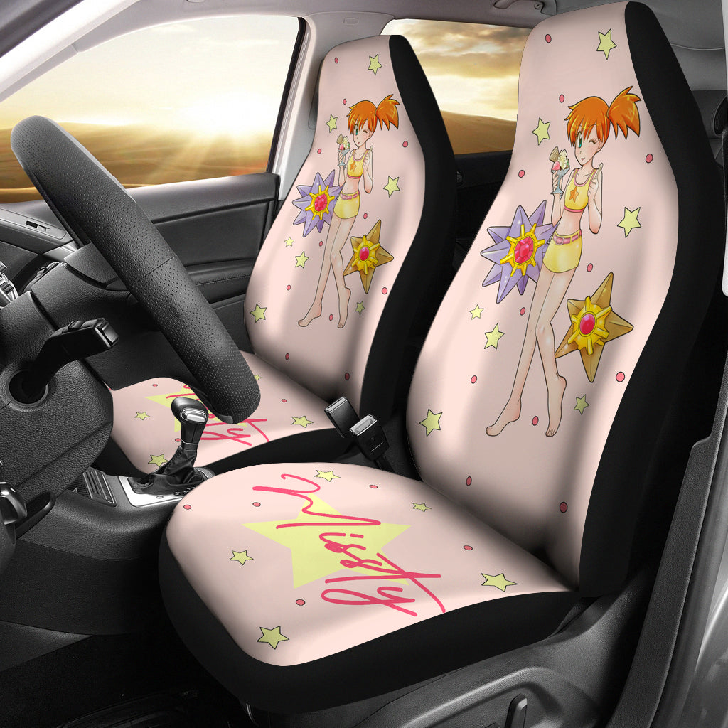 Anime Misty love Ash Pokemon Car Seat Covers Pokemon Car Accessorries Ci111105