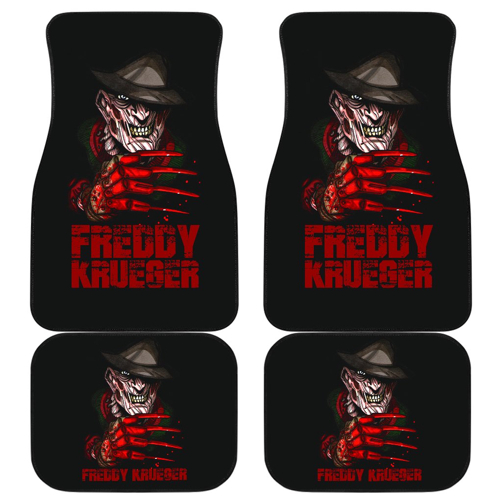 Horror Movie Car Floor Mats | Freddy Krueger Bloody Glove Claw Car Mats Ci083021