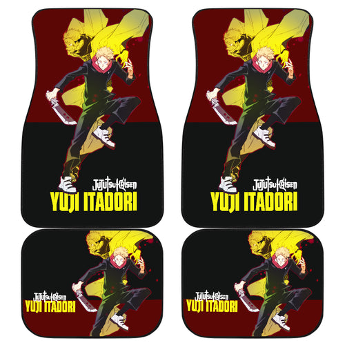 Yuji Itadori Red Car Floor Mats Jujutsu Kaisen Anime Car Mats Ci0709