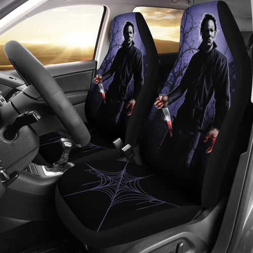 Michael Myers Horror Film Car Seat Covers Halloween Car Accessories Ci091021