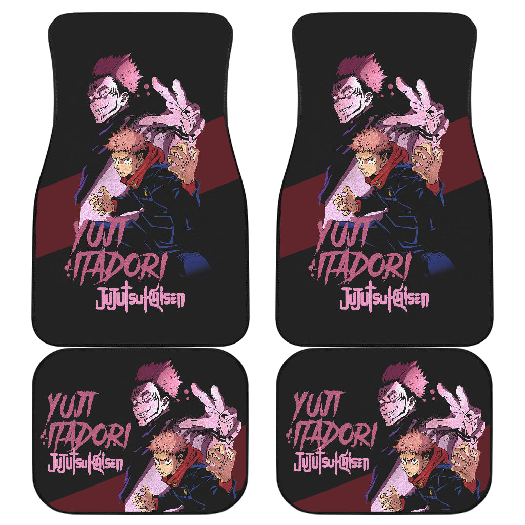 Yuji Itadori Sukuna Car Floor Mats Jujutsu Kai Sen Anime Fan Car Mats Ci0701