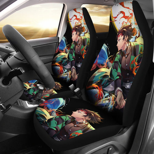 Kamado Tanjiro Car Seat Covers Anime Demon Slayer Seat Covers Ci0603