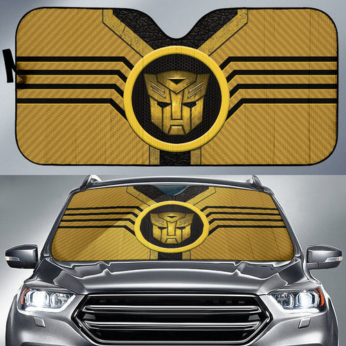 Gold and Black Transformers Autobots Logo Car Auto Sun Shades Custom For Fans Style 1 213101