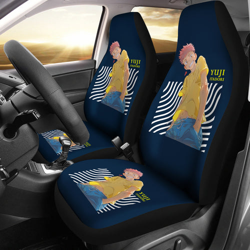 Yuji Itadori Style Jujutsu KaiSen Car Seat Covers Anime  Accessories Ci0612