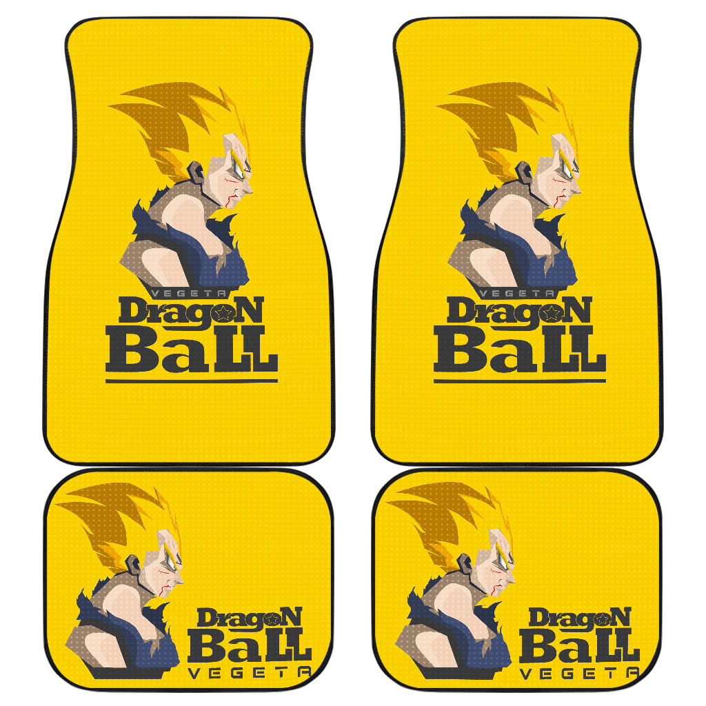 Vegeta Art Dragon Ball Anime Yellow Car Floor Mats Unique Design Ci0814