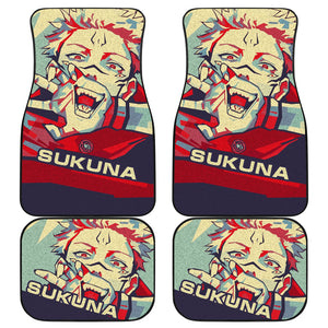 Sukuna Dark Car Floor Mats Jujutsu Kai Sen Anime Red Car Mats Ci0703