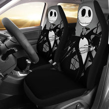 Load image into Gallery viewer, Nightmare Before Christmas Cartoon Car Seat Covers | Jack Skellington Portrait Black Grey Seat Covers Ci092403