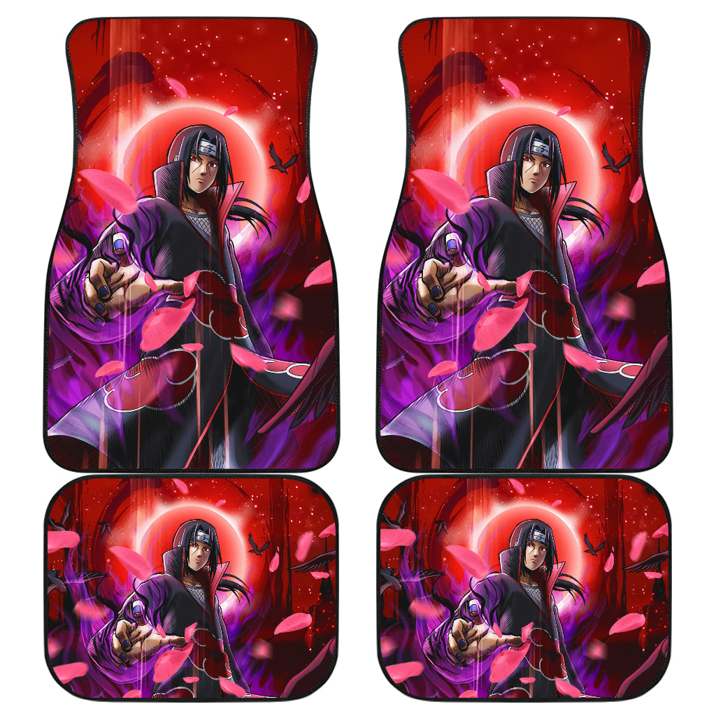Itachi Akatsuki ART Fire Car Floor Mats Akatsuki Anime Car Accessorries Ci102305