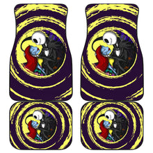 Load image into Gallery viewer, Nightmare Before Christmas Cartoon Car Floor Mats - Jack And Sally Kissing Yellow Spiral Car Mats Ci092702