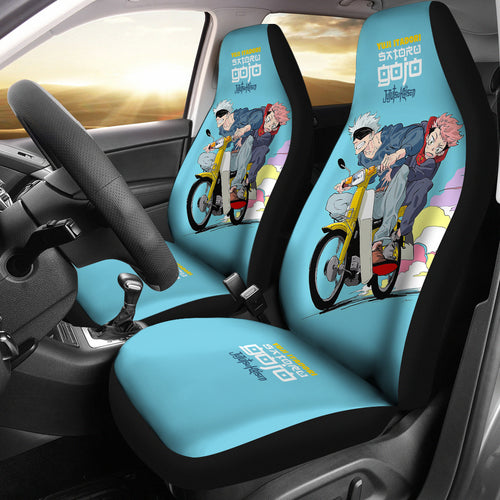 Yuji Itadori & Satoru Gojo Car Seat Covers Fan Art Jujutsu KaiSen Anime Seat Covers Fan Gift Ci0630