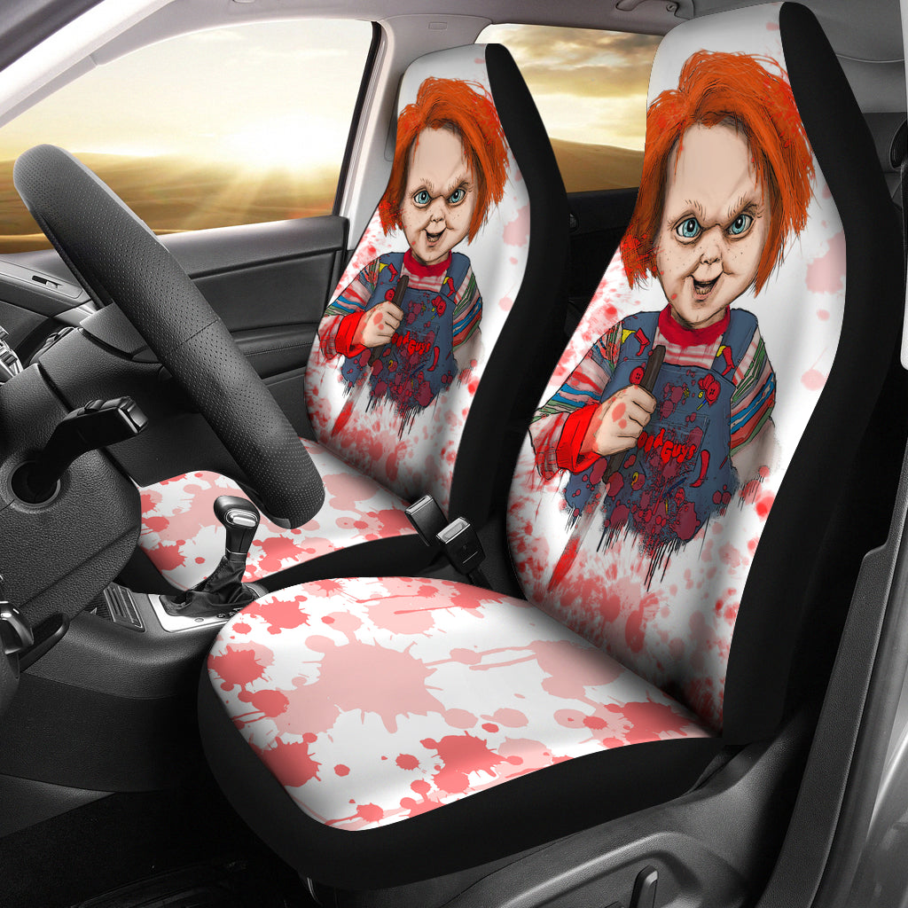 Chucky Blood Horror Halloween Car Seat Covers Chucky Horror Film Car Accesories Ci091421