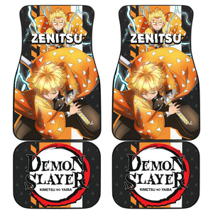 Demon Slayer Car Floor Mats Agatsuma Zenitsu Car Accessories Fan Gift Ci220225-07
