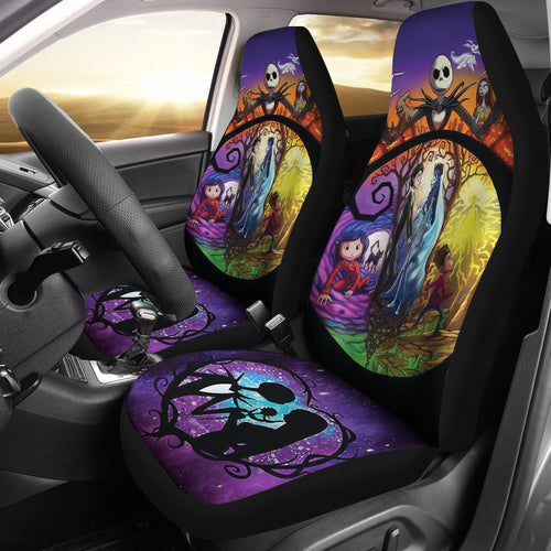 Nightmare Before Christmas Car Seat Covers Tim Burton Jack Sally Car Accessories Ci220930-03