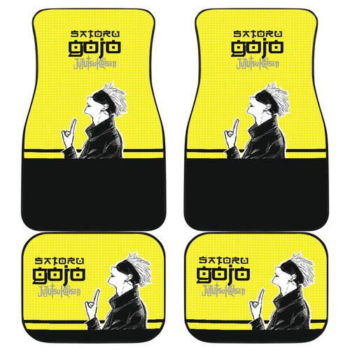 Satoru Gojo Jujutsu KaiSen Yellow Car Mats  Anime Mats Ci0629