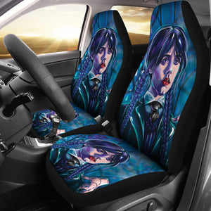 Wednesday Car Seat Covers Custom For Fans Ci221214-09