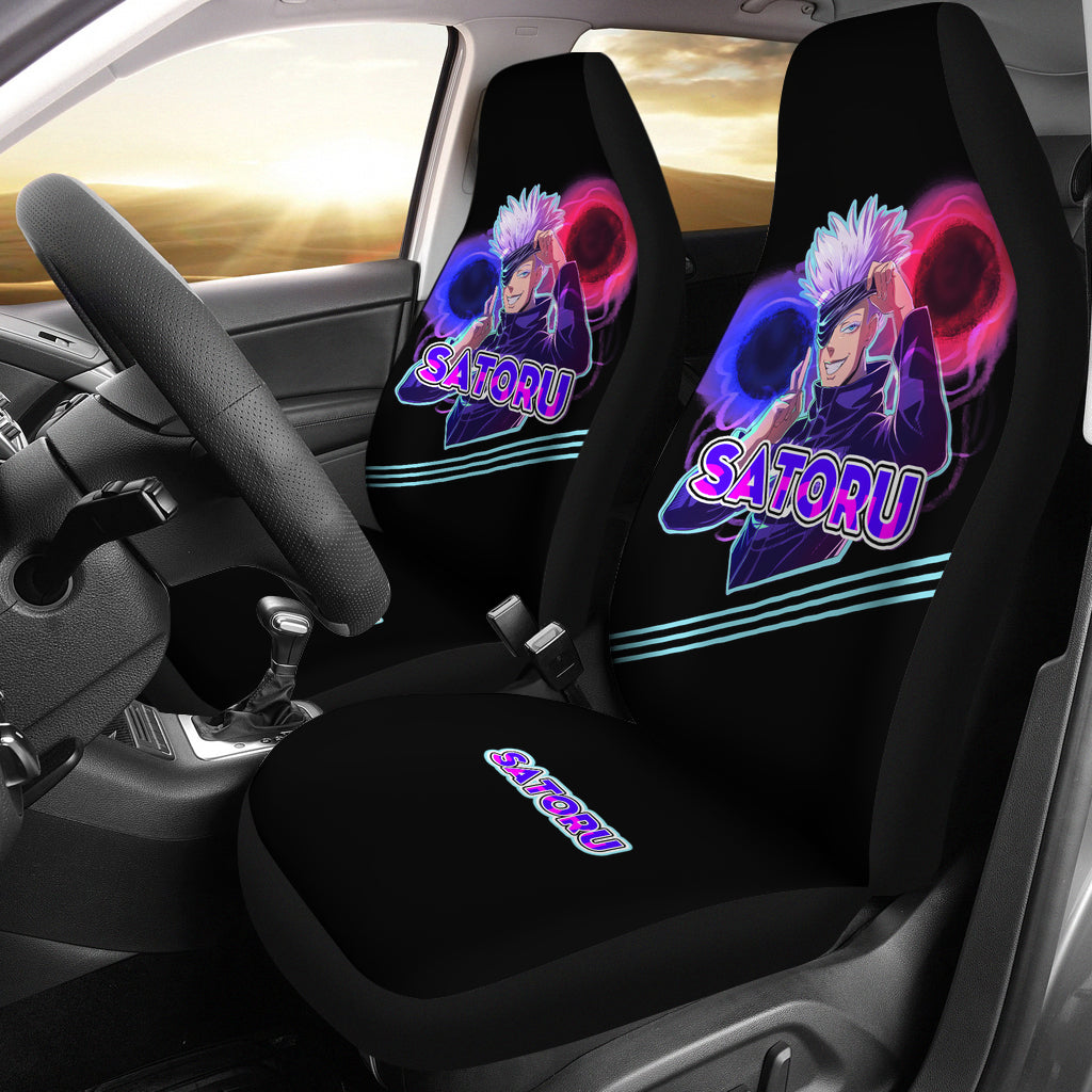 Satoru Gojo EDM Jujutsu KaiSen Car Seat Covers Anime Seat Covers Fan Gift Ci0621